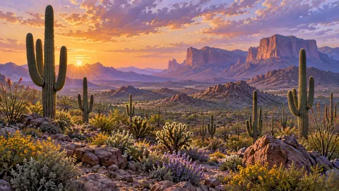 Free Desert After Rain – painterly realism Frame TV art